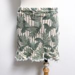 Show Me Your Mumu Ivory Green Bamboo Palm Mini Skirt Sleeveless Crop Top Set XL Photo 7