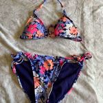 Old Navy Floral Bikini Top - Blue and Pink Photo 0