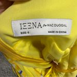 Ieena for Mac Duggal Crossed Halter Tie Waist Floral Jumpsuit Size 6 Yellow Photo 12