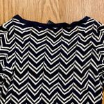 White House | Black Market Navy Chevron Sweater Top Tunic Women Medium Photo 7