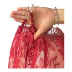 Women’s medium red lace slip teddy lingerie babydoll chemise with garter straps Photo 8