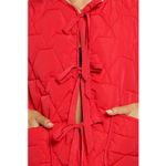 Sans Souci  Red Padded Puffed Vest Tie Front Winter Small Casual Outdoor Coquette Photo 1