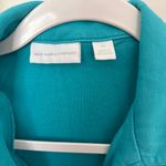 New York And Company Teal Button-Up Dress Photo 2