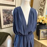 Amanda Uprichard AMANDA‎ UPRICHARD Blue Tulip Silk Midi Dress Size Small Photo 1