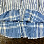 Cloth & Stone Blue and White Stripe Off Shoulder Shirt Dress Photo 7
