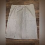 Oscar de la Renta Y2k vintage striped cream pencil skirt formal  designer size 10 Photo 5