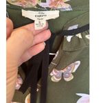 Entro Women’s Small ruffle long sleeve Boho Feminine floral top Bishop Sleeves Photo 2