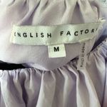 English Factory Lavender Purple Blouson Puff Long Sleeve Crop Top Size M Photo 4