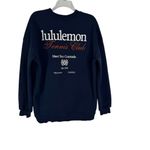 Lululemon  Heavyweight Fleece Pullover Tennis Club Sweatshirt True Navy Size L Photo 5