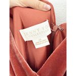 Jenny Yoo  Collection Rust Orange V Neck Velvet Bridesmaid Dress US 14 Photo 5