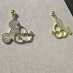 Disney  X BAUBLEBAR silver / gold tone diamonds paved Mickey Mouse 925 s. silver Photo 4