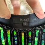 Revolve h:ours NWT  Zafiro Sequin Green Iridescent Asymmetric Hem Midi Dress Photo 8