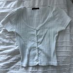 Brandy Melville Cropped White Top Photo 0