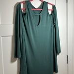 1X plus cold shoulder cutout dress Blue Photo 0