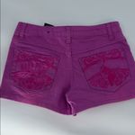 Baby Phat Purple Denim Shorts Size 10 Embroidered Pockets Y2K Photo 3