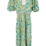 Rococo NWT  Sand RS-Elan 1728 Sparkle Metallic Puff Sleeve Midi Dress Size XS Photo 0