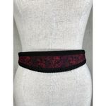 Vintage Statement Belt Womens Ginnie Johansen Waist Red Black Floral 90s Wide Photo 2