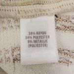 St. John Inlay Sequin Trellis Knit Fit & Flare Dress Cream Metallic Gold 14 NWOT Photo 12