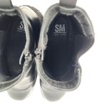 SM New York Black Leather Pull On Chunky Platform Chelsea Ankle Boots Size 8.5M Photo 6