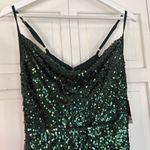Taylor NWT green sequin cowl neck midi dress 6 Photo 5