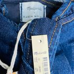 Madewell  Womens Karen Walker Raw-Edged Dark Wash Denim Trianon Top Sz 22/3X NWT Photo 8