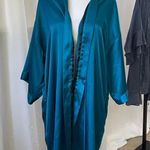 Victoria's Secret Women's  Teal & Black Satin Robe One Size Photo 0