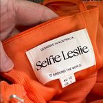Selfie Leslie sexy short strappy Floral Embellished Dress Orange Size L Photo 3
