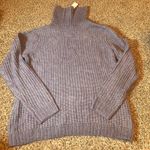 Christopher & Banks Womens XL Turtleneck Sweater Purple Cable Knit Pullover Photo 0