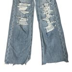 American Eagle  Blue Distressed Super High Wide Leg Jeans(Size 2) Photo 6