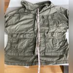 American Eagle Vintage Y2K  Olive Green Short Sleeve Hooded Anorak Jacket Size XS Photo 4