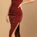 Lulus Burgundy Cowl Neck Bodycon Dress Size M Photo 1