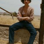 💕DOEN💕 Lady Jean ~ Ultra High Waisted Barrel Leg Rinse Wash Dark Blue 30 NWT Photo 0