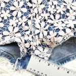 Roxy Light Pink Lace Front Acid Wash High Waisted High Rise Jean Shorts Size 1 Photo 3