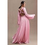 Mac Duggal Long Sleeve Pleated Charmeuse Cut Out Gown NWT Photo 1