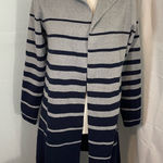 Apt. 9  cardigan grey and navy blue striped size‎ small Photo 0