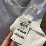 INC NWT  White Surplice Ruched Long Sleeve Tee size Medium Photo 4