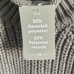 H&M New H & M Women’s Light Khaki Green Chunky Cable Knit Mock Turtleneck Sweater Photo 5