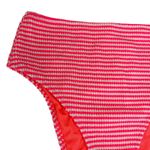 Aerie  Crinkle Stripe High Cut Cheeky Bikini Bottom Neon M New Photo 9