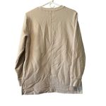 Athleta  Retroplush Crewneck Sweatshirt Women Size Medium Beige Preppy Athleisure Photo 1