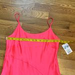 A New Day  Women Small Pink Satin Slip Dress Spaghetti Straps Asymmetrical Dress Photo 3