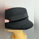 Banana Republic  100% Black Wool Fedora Hat Classic Vintage Style Unisex 2011 S/M Photo 5