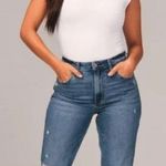 Abercrombie & Fitch Abercrombie Curve Love High Rise Mom Jean Distressed Denim Size 4 Photo 0