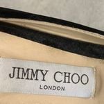 Jimmy Choo Love 100 Velvet Asymmetrical Glitter Toe Pumps Black Size US 10 Photo 4