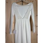 Lulus NWT Romantic Moments White Lace Long Sleeve Dress Open Back Wedding Sz XS Photo 5