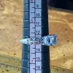 Natural Aquamarine Sterling Silver Ring Size 6 Photo 7