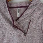 Kyodan Outdoor Hoodie Womens XL Pink Marled Quarter Zip Fleece Thumbholes Cozy Photo 3