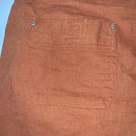 🌸3/$15🌸 Beau Dawson Burnt Orange Linen Cotton Blend Loose Fit Shorts Pockets 12P Photo 4