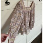 American Eagle AMERICAN‎ EAGLE Women Purple Long-Sleeve Square Neck Peasant Blouse - XS NWOT Photo 8
