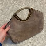 Dove Vintage Mushroom Brown Gold Elegant Suede Women's Handbag Bag Purse Photo 2