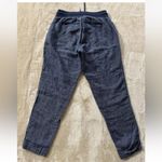 Athleta Womens Pants Pull On Jogger Linen Bali‎ Cropped Navy Stripe Cotton Sz 0 Photo 6